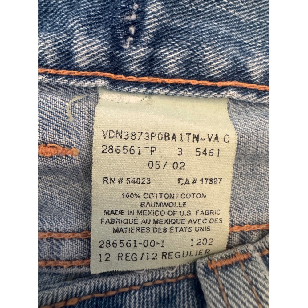 Gap Vintage 2002 Light Wash Flare Jeans Low Rise Wide Leg Denim Size 12 Reg - Picture 4 of 15